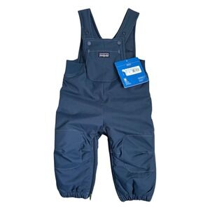 Patagonia Baby Puff Rider Snow‎ Bib Overalls Navy Blue Insulated Size 3m NEW